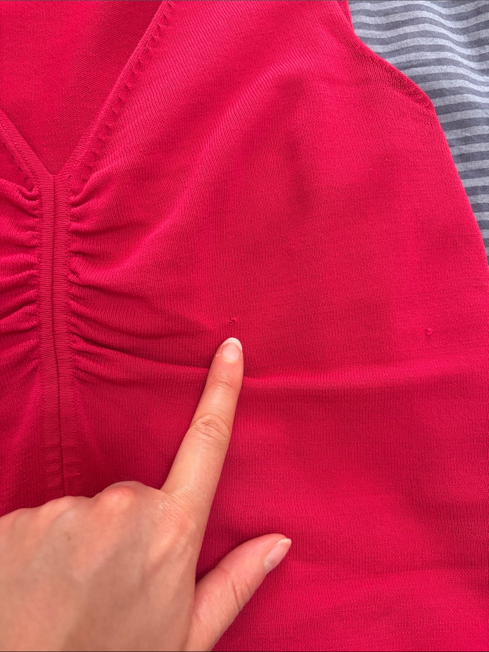 90s Red Rouched Tank - Picture 2 of 3